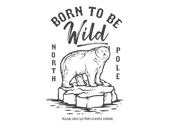 Ice bear graphic t-shirt design