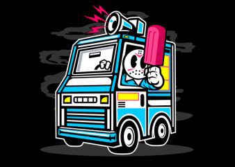 Ice Cream Truck Vector t-shirt design