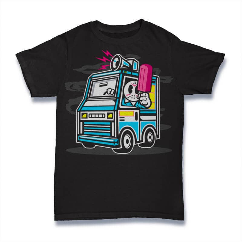 Ice Cream Truck Vector t-shirt design commercial use t shirt designs