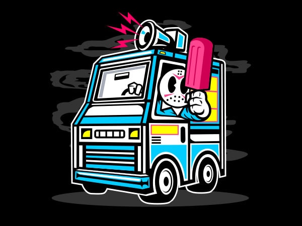 Ice cream truck vector t-shirt design