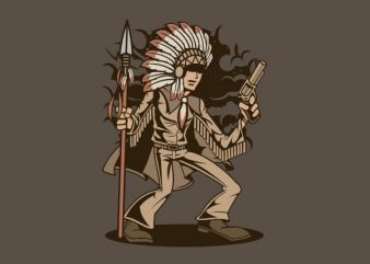 Indian Chief Killer Graphic t-shirt design