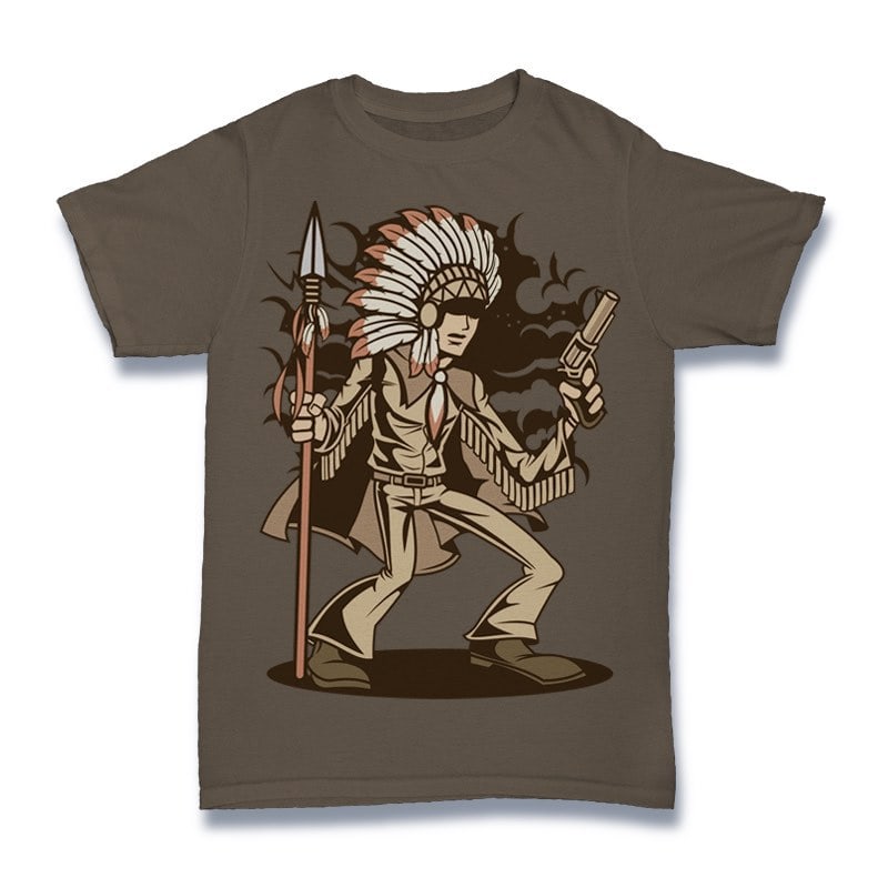 Indian Chief Killer Graphic t-shirt design t shirt designs for teespring