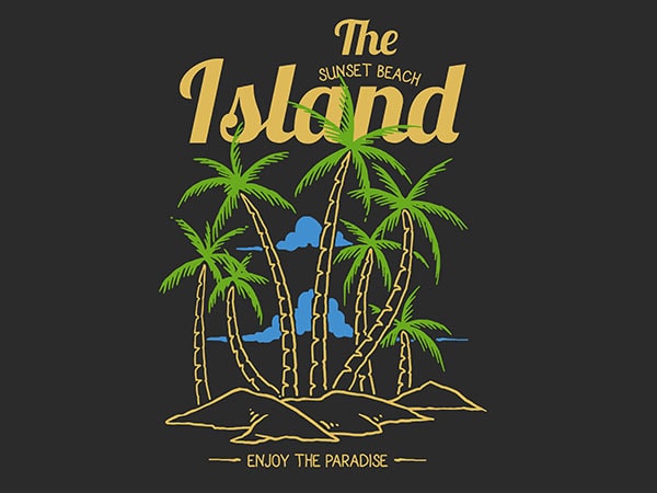 Island Vector T Shirt Design Buy T Shirt Designs
