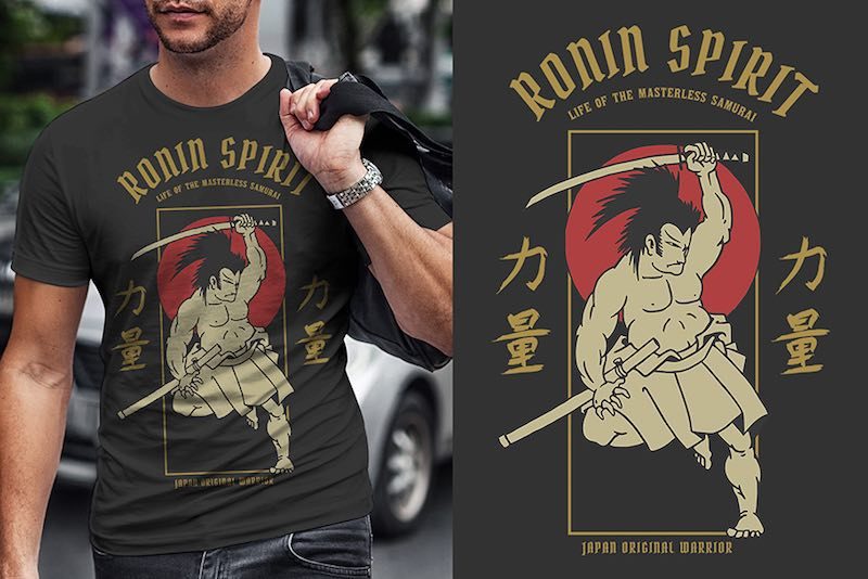 Japanese Hero Vector t-shirt design tshirt-factory.com