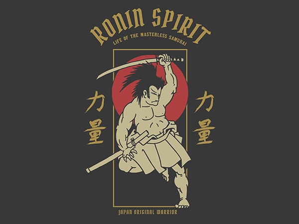 Japanese hero vector t-shirt design