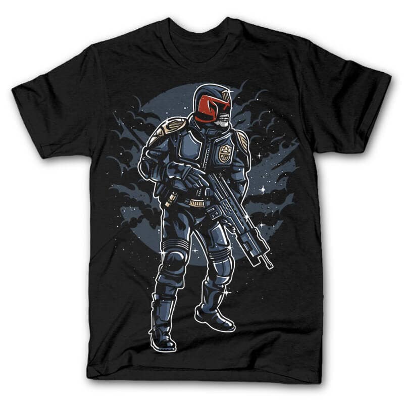 Judge Skull Vector t-shirt design t shirt designs for merch teespring and printful