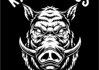 Hogs head tshirt design