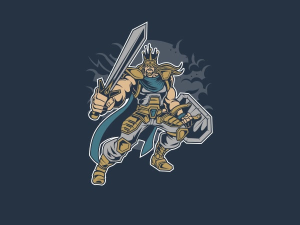 King of battle vector t-shirt design
