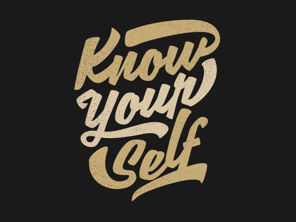 Know yourself vector t-shirt design