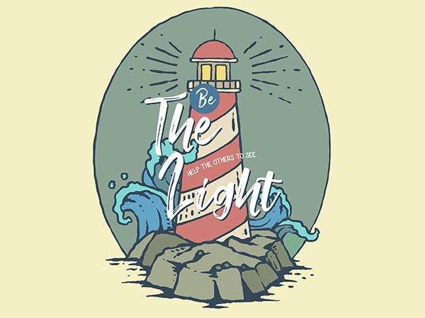 Light house graphic t-shirt design