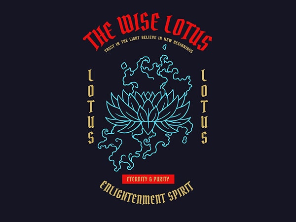 Lotus 1 graphic t-shirt design