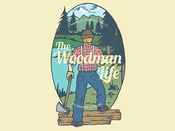 Lumber man graphic t-shirt design