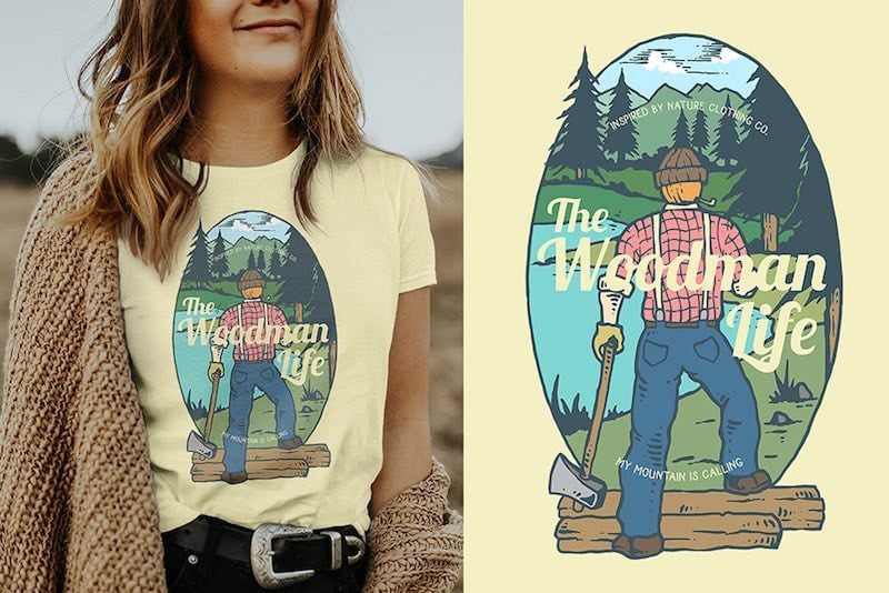 Lumber Man Graphic t-shirt design t shirt designs for teespring