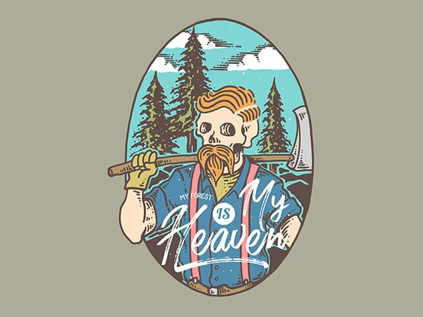 Lumberjack heaven vector t-shirt design