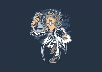 Mad Scientist Vector t-shirt design
