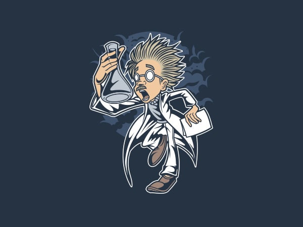 Mad scientist vector t-shirt design