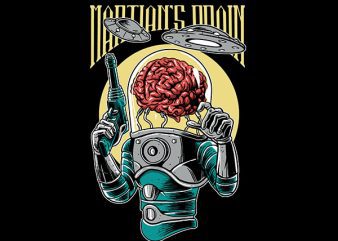 Martian’s Brain Vector t-shirt design