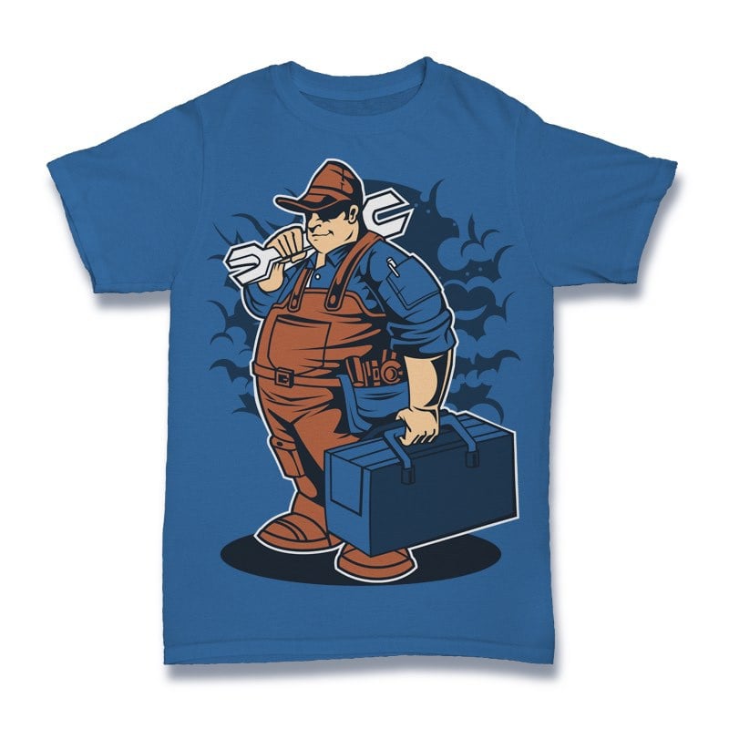 Mechanic Graphic t-shirt design t shirt designs for print on demand