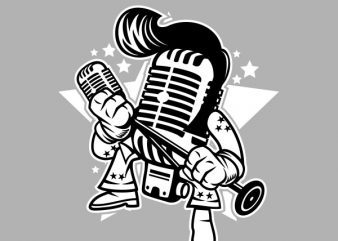 Microphone King Graphic t-shirt design