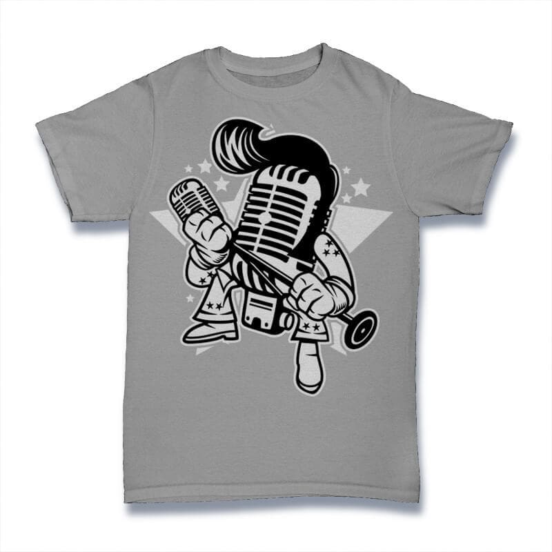 Microphone King Graphic t-shirt design buy tshirt design