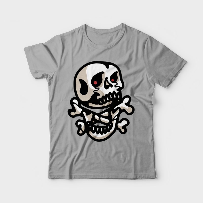 Crossbones tshirt design for sale