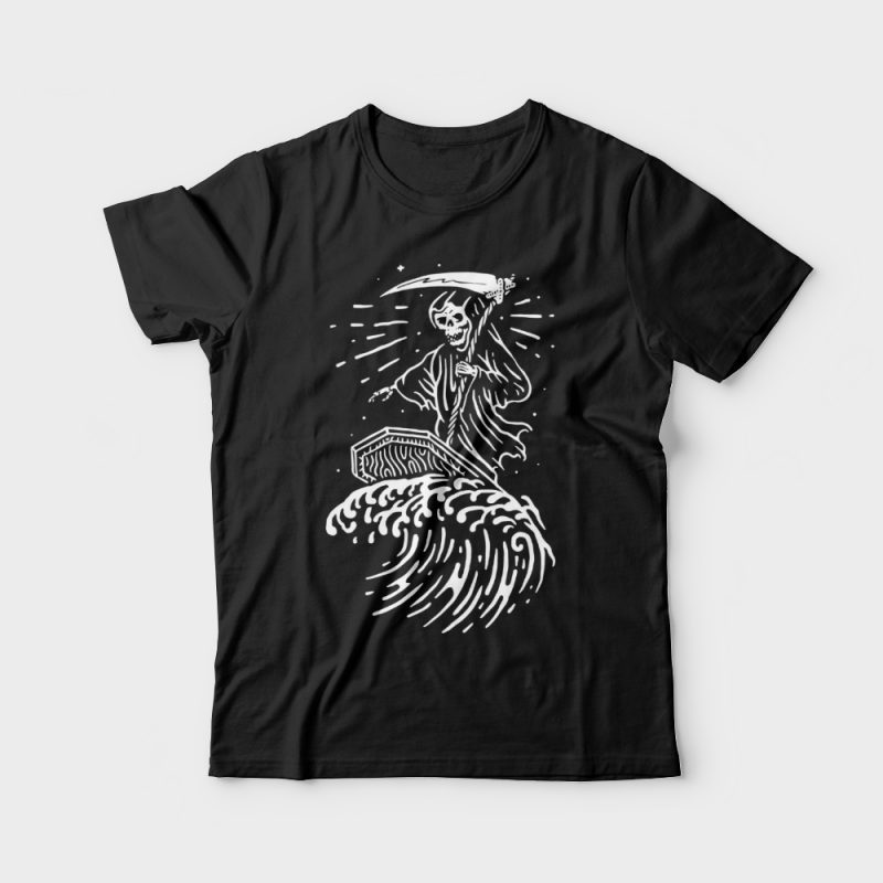 Grim Surfer vector shirt designs