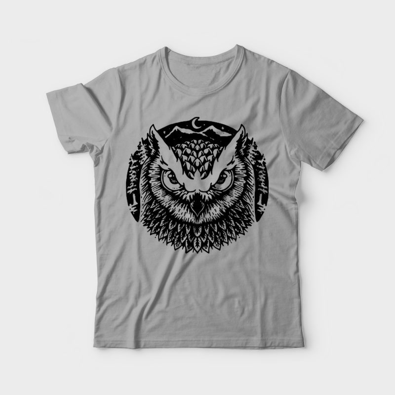 Owly commercial use t shirt designs