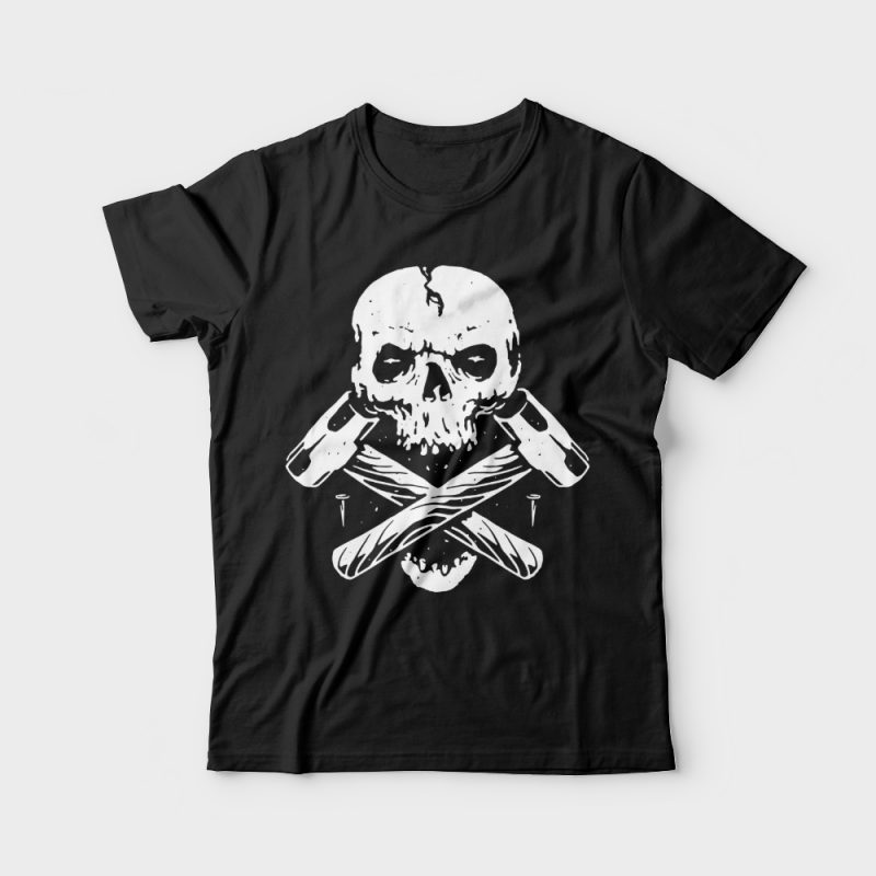 Skull Hammer tshirt design for merch by amazon