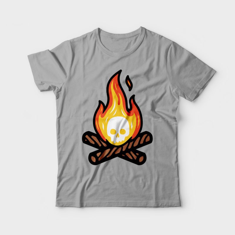 Skullfire commercial use t shirt designs