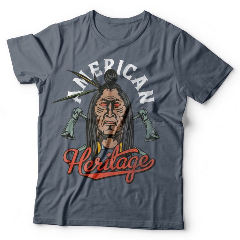 American heritage. Vector T-Shirt Design vector shirt designs