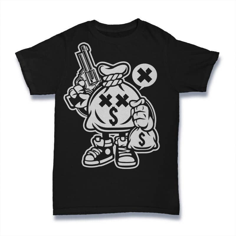 Money Takers Graphic t-shirt design tshirt-factory.com