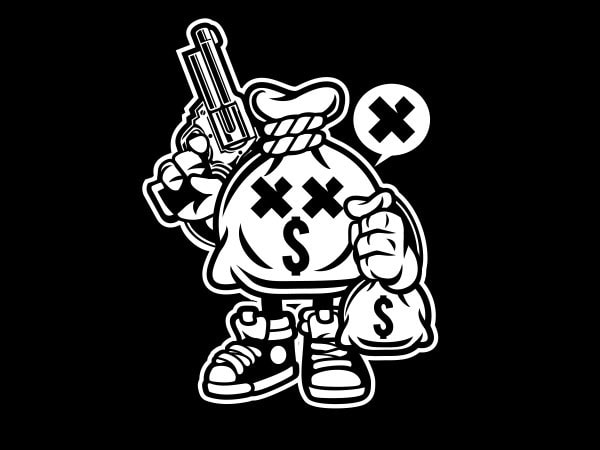 Money takers graphic t-shirt design