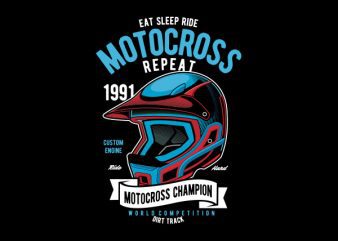 Motocross Champion Helmet Graphic t-shirt design
