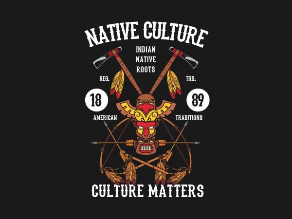 Native culture vector t-shirt design