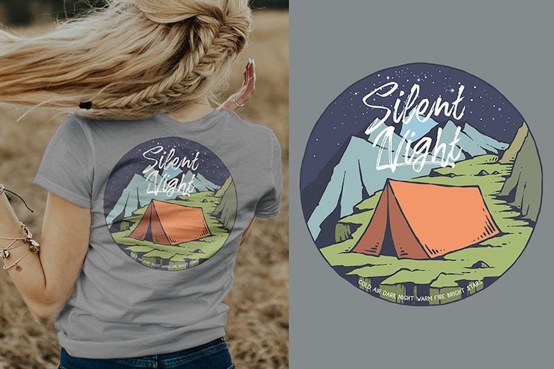Night Camp Vector t-shirt design buy t shirt designs artwork