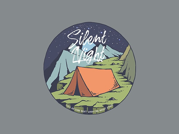 Night camp vector t-shirt design