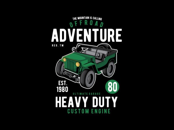 Off road adventure graphic t-shirt design