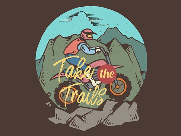 Off road moto graphic t-shirt design