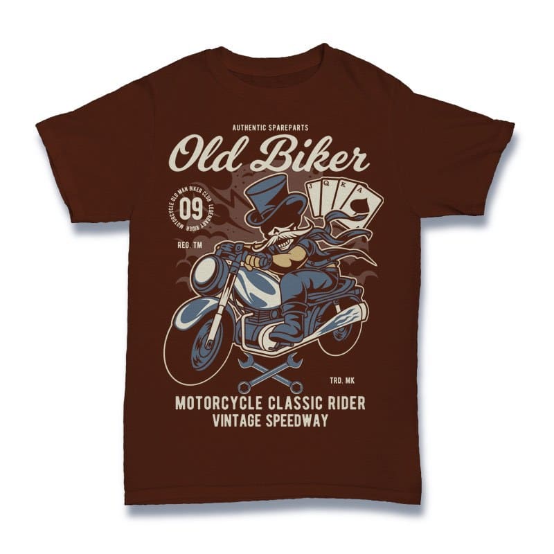 Old Man Biker Graphic t-shirt design t shirt design graphic