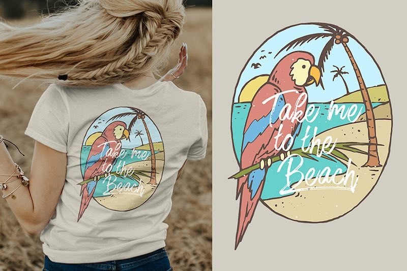 Paradise Bird Vector t-shirt design t shirt design png