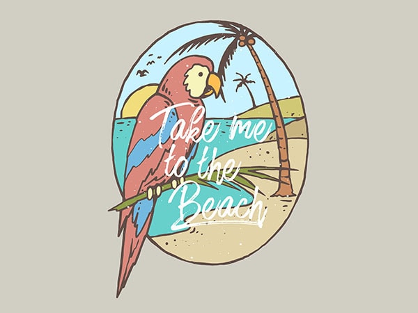 Paradise bird vector t-shirt design