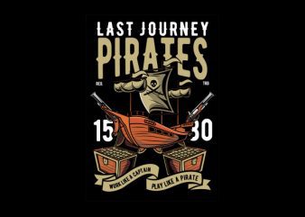 Pirate Ship Vector t-shirt design