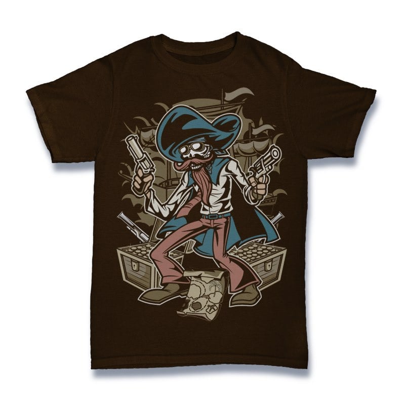 Pirate Treasure Vector t-shirt design t shirt designs for print on demand