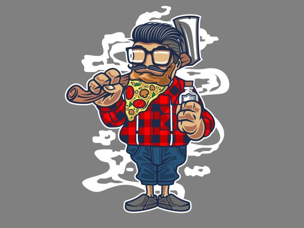 Pizza beard vector t-shirt design
