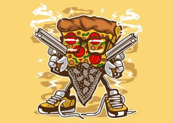 Pizza Gangster Vector t-shirt design