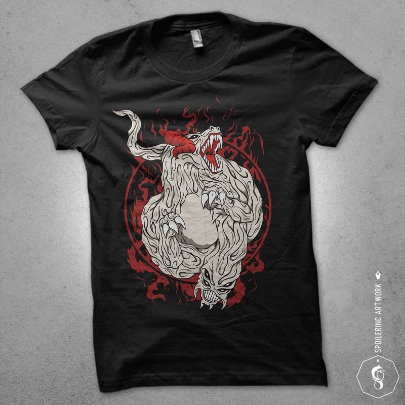 rise the monster Vector t-shirt design t shirt designs for merch teespring and printful