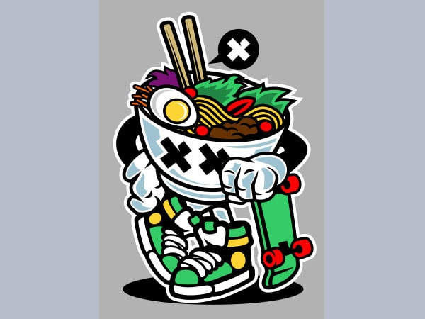 Ramen style vector t-shirt design