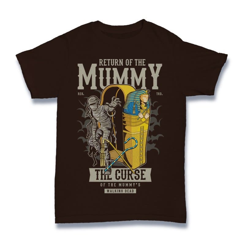 Return Of The Mummy Graphic t-shirt design t shirt designs for print on demand