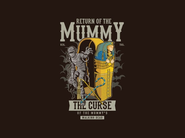 Return of the mummy graphic t-shirt design