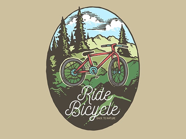 Ride bicycle vector t-shirt design